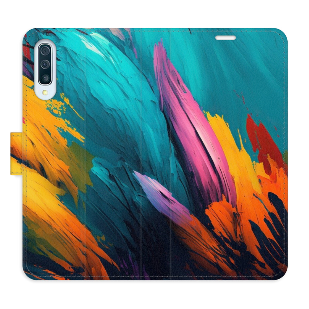 Flipové puzdro iSaprio - Orange Paint 02 - Samsung Galaxy A50