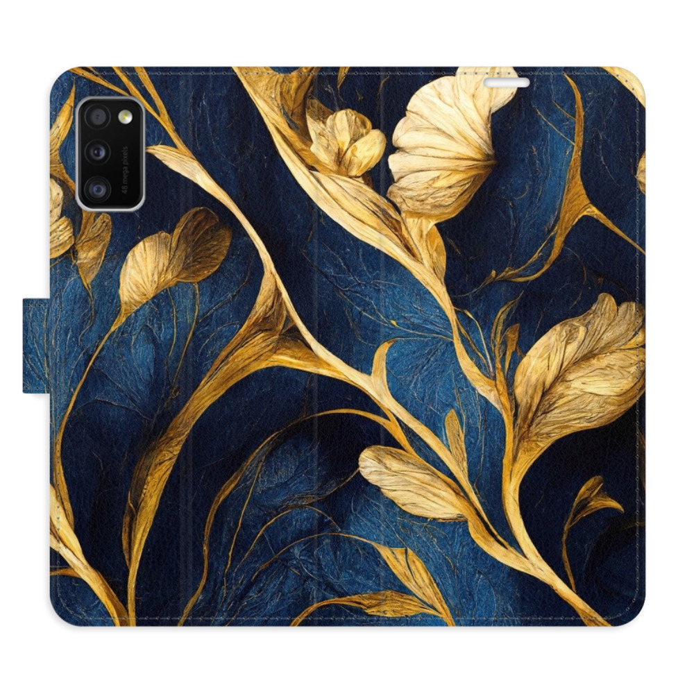 Flipové puzdro iSaprio - GoldBlue - Samsung Galaxy A41