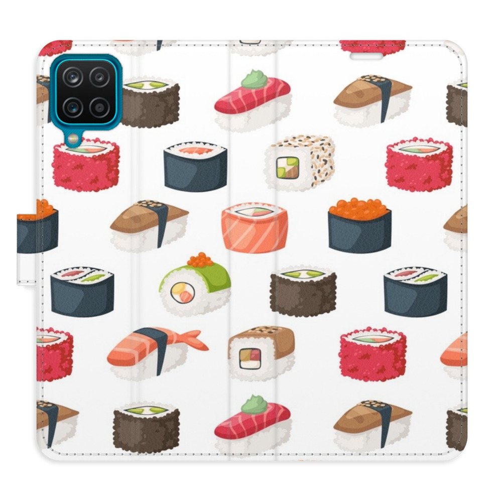 Flipové puzdro iSaprio - Sushi Pattern 02 - Samsung Galaxy A12