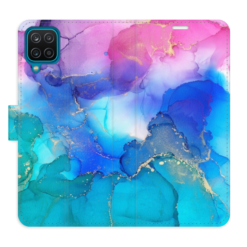 Flipové puzdro iSaprio - BluePink Paint - Samsung Galaxy A12