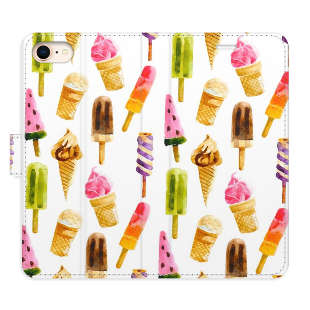 Flipové puzdro iSaprio - Ice Cream Pattern - iPhone 7/8/SE 2020