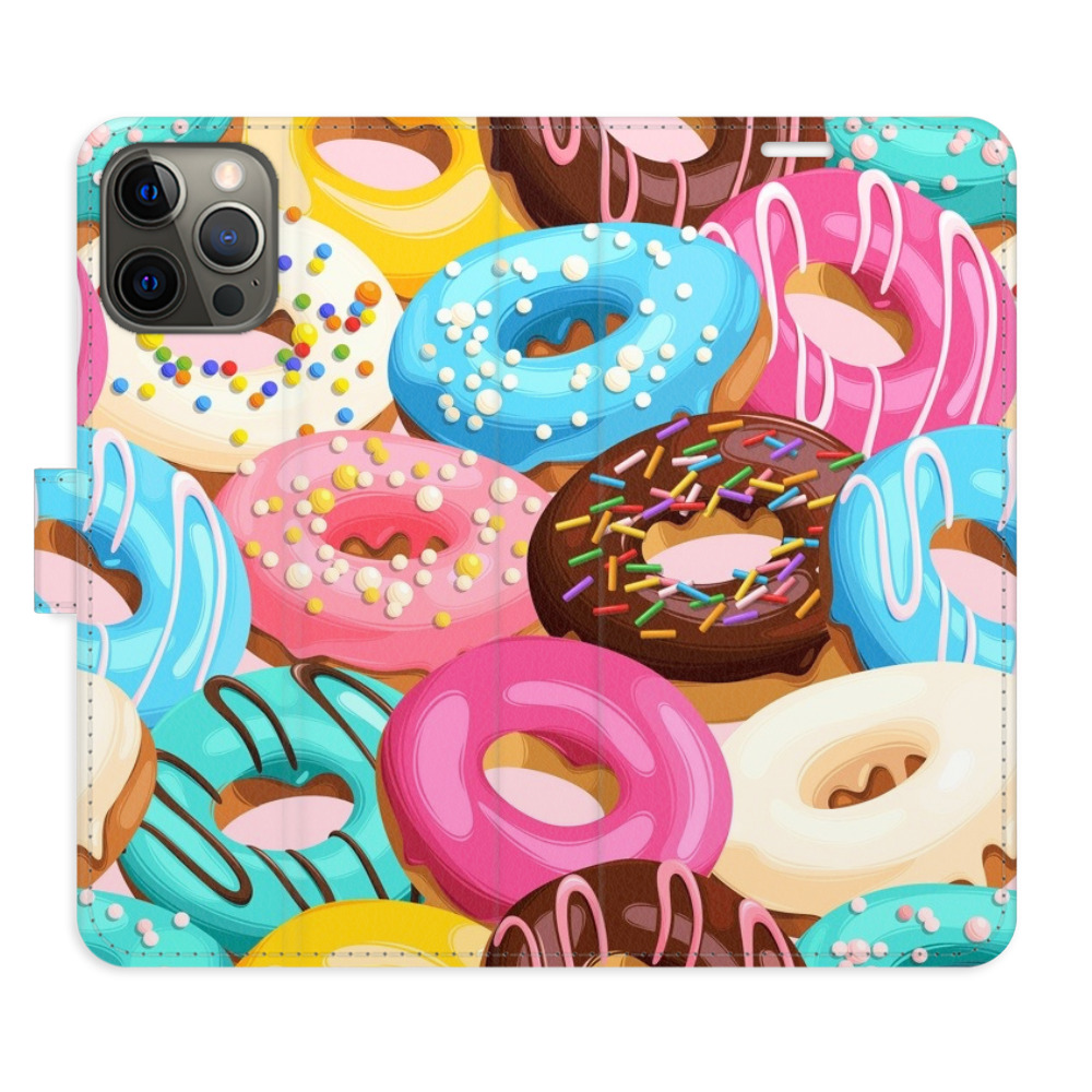 Flipové puzdro iSaprio - Donuts Pattern 02 - iPhone 12/12 Pro
