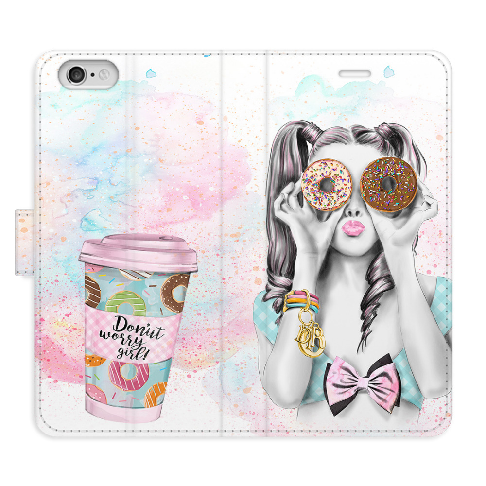 Flipové puzdro iSaprio - Donut Worry Girl - iPhone 6/6S