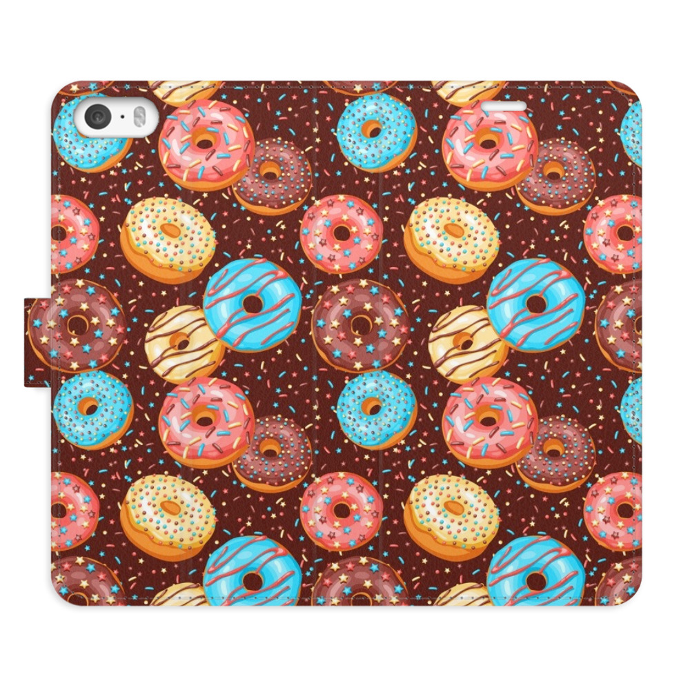 Flipové puzdro iSaprio - Donuts Pattern - iPhone 5/5S/SE