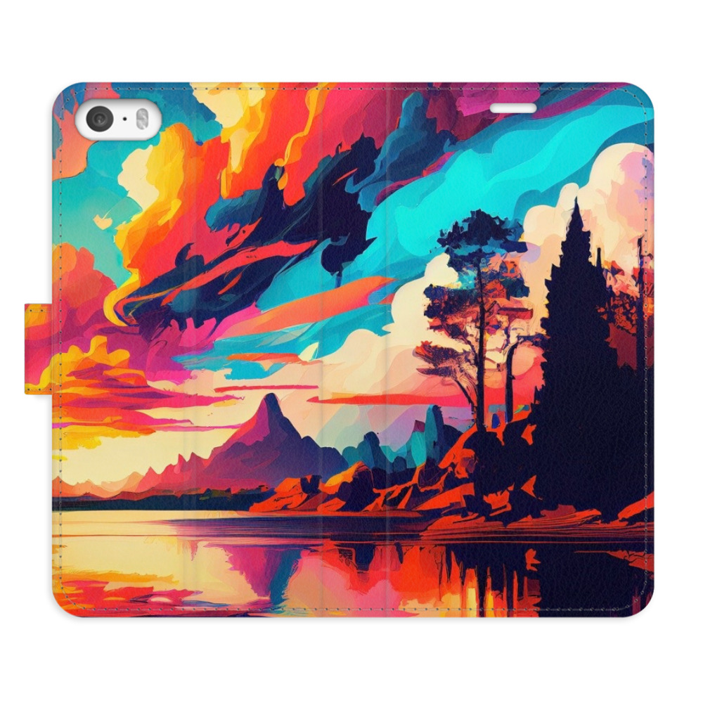 Flipové puzdro iSaprio - Colorful Mountains 02 - iPhone 5/5S/SE
