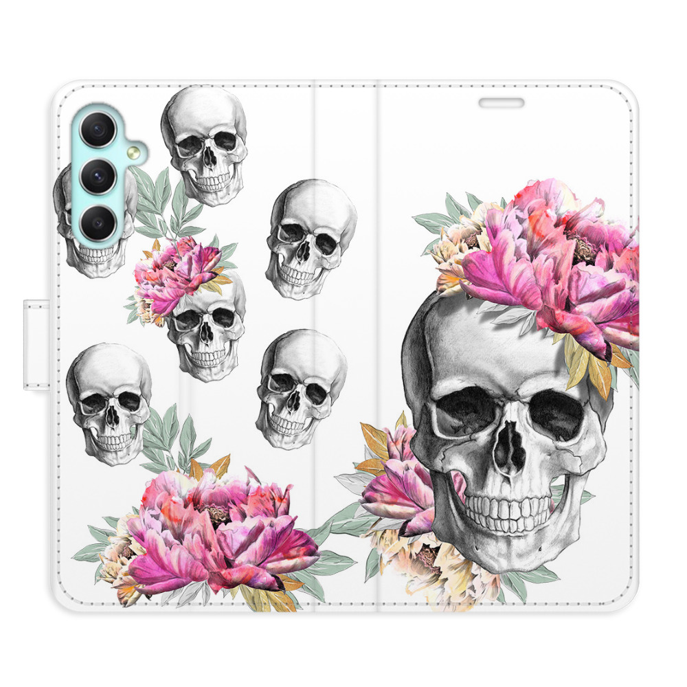 Flipové puzdro iSaprio - Crazy Skull - Samsung Galaxy A34 5G