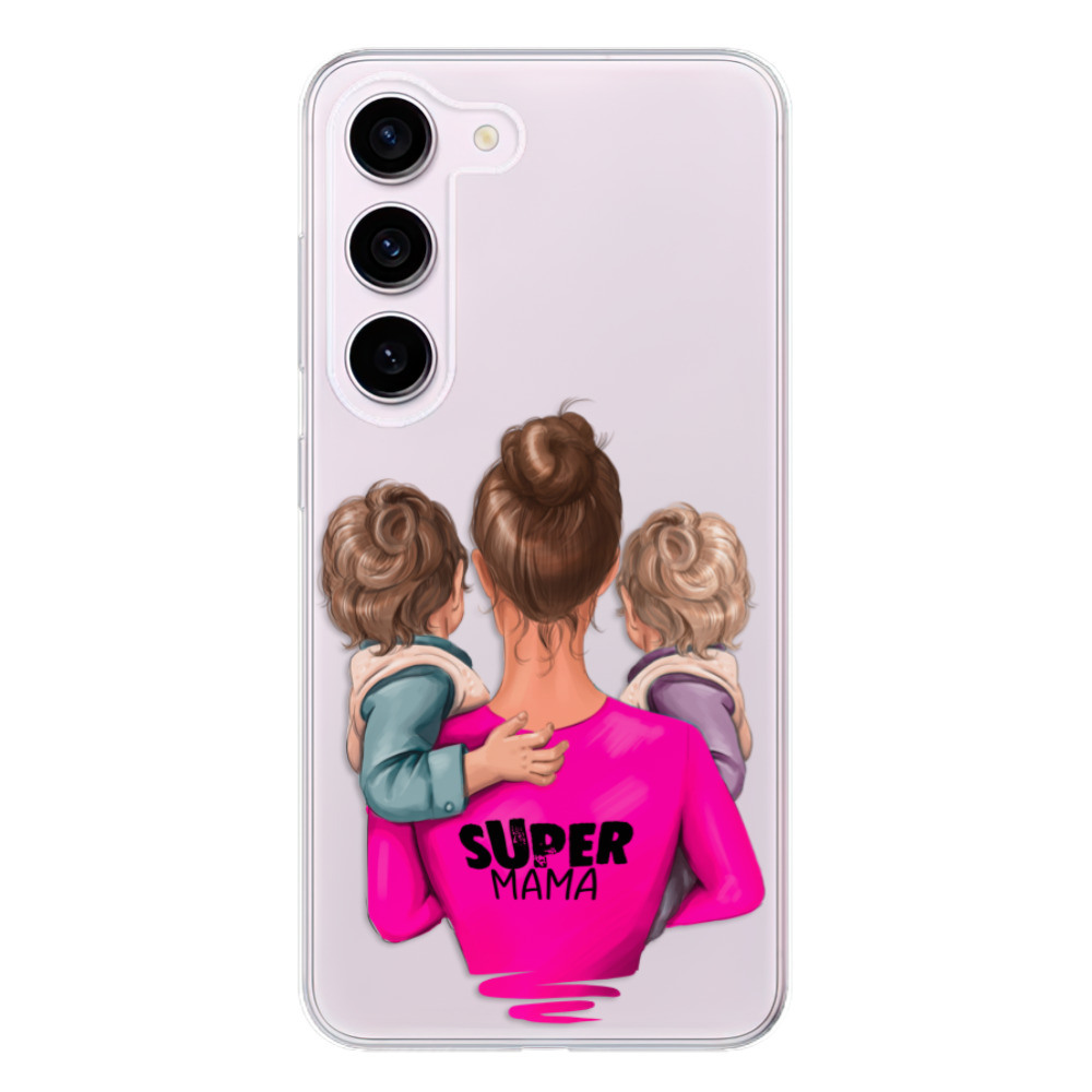 Odolné silikónové puzdro iSaprio - Super Mama - Two Boys - Samsung Galaxy S23 5G