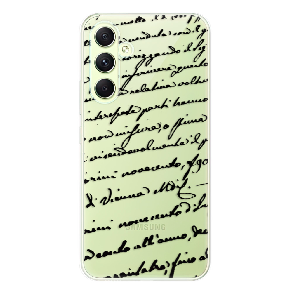 Odolné silikónové puzdro iSaprio - Handwriting 01 - black - Samsung Galaxy A54 5G