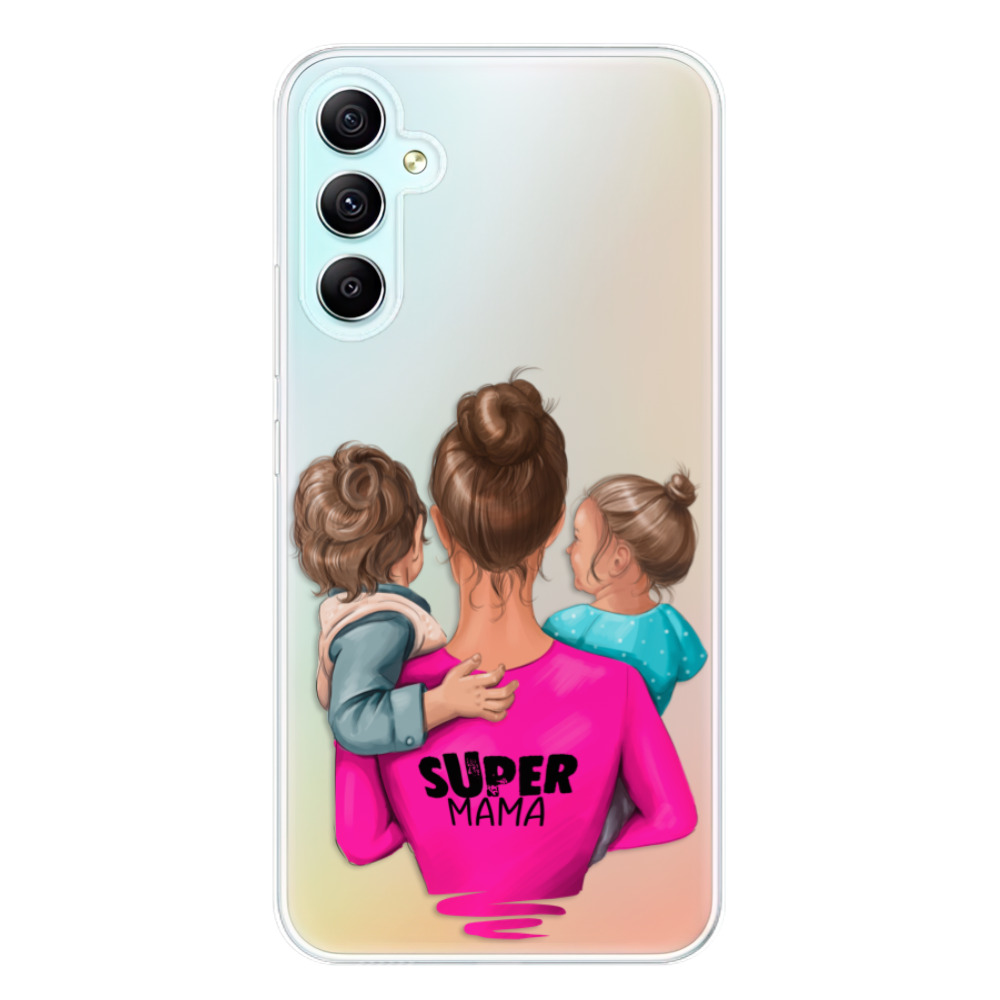 Odolné silikónové puzdro iSaprio - Super Mama - Boy and Girl - Samsung Galaxy A34 5G