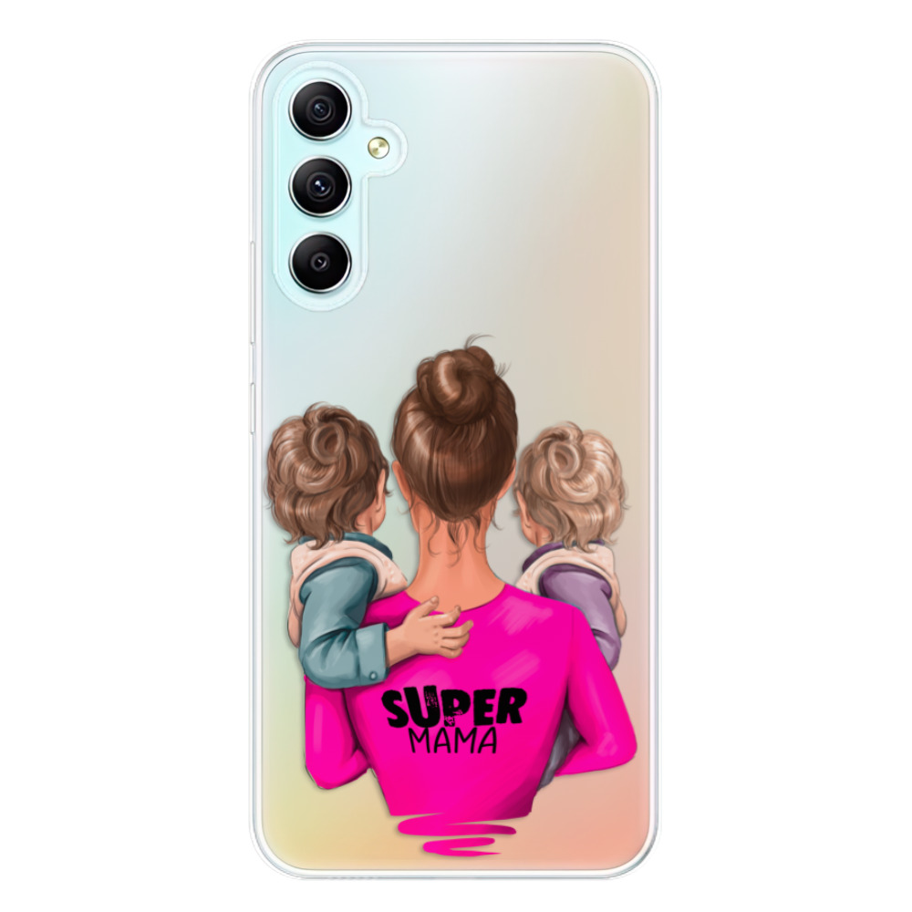 Odolné silikónové puzdro iSaprio - Super Mama - Two Boys - Samsung Galaxy A34 5G