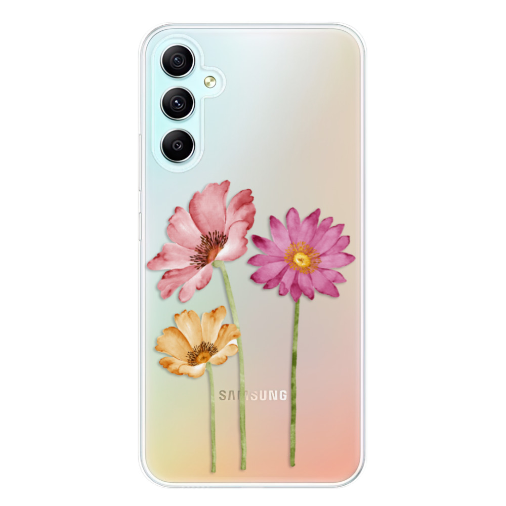 Odolné silikónové puzdro iSaprio - Three Flowers - Samsung Galaxy A34 5G