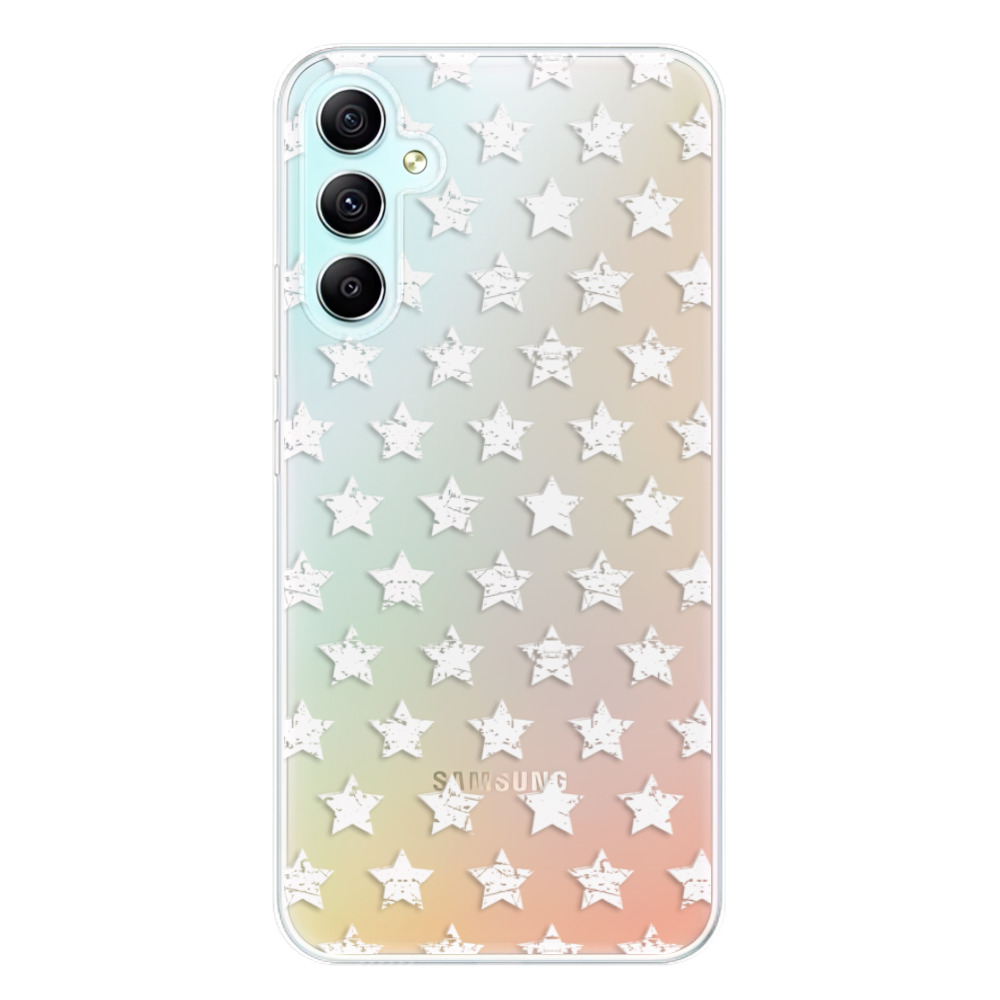 Odolné silikónové puzdro iSaprio - Stars Pattern - white - Samsung Galaxy A34 5G
