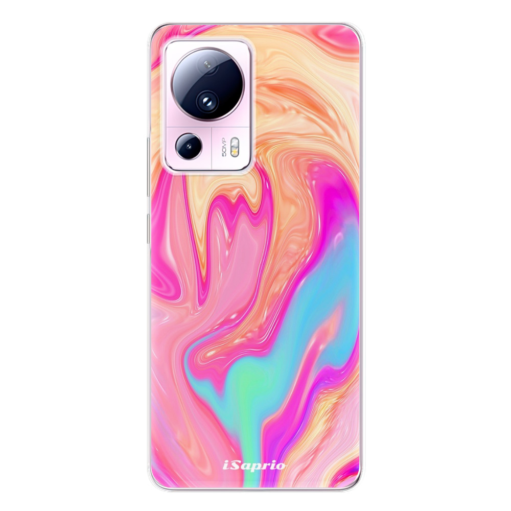 Odolné silikónové puzdro iSaprio - Orange Liquid - Xiaomi 13 Lite