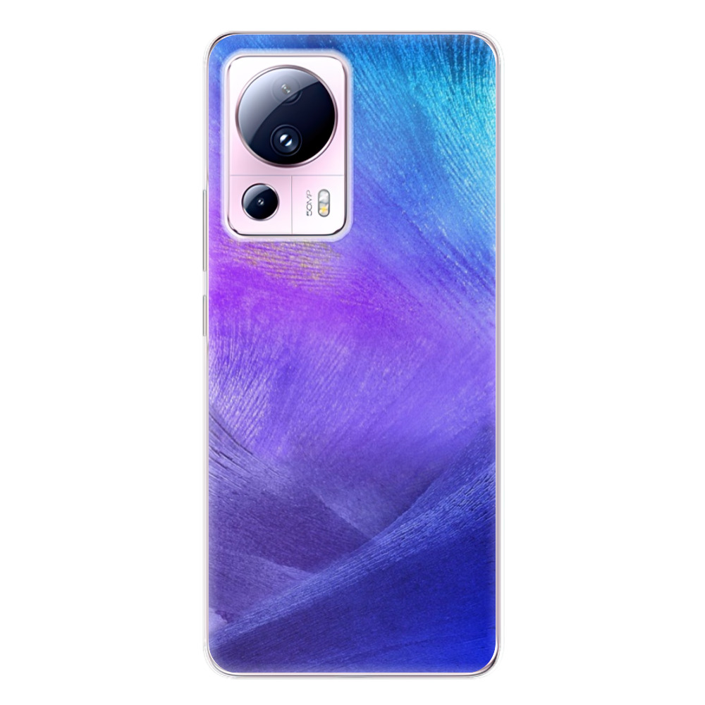 Odolné silikónové puzdro iSaprio - Purple Feathers - Xiaomi 13 Lite