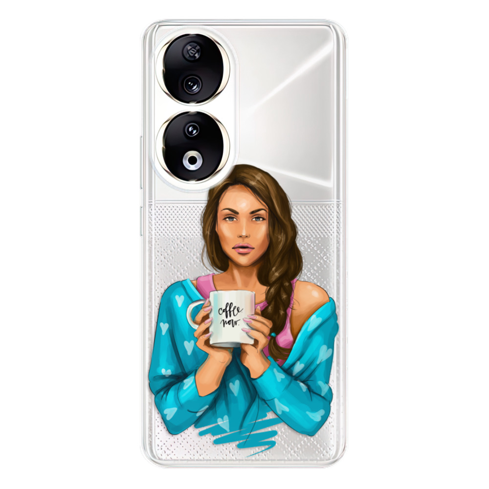 Odolné silikónové puzdro iSaprio - Coffe Now - Brunette - Honor 90 5G