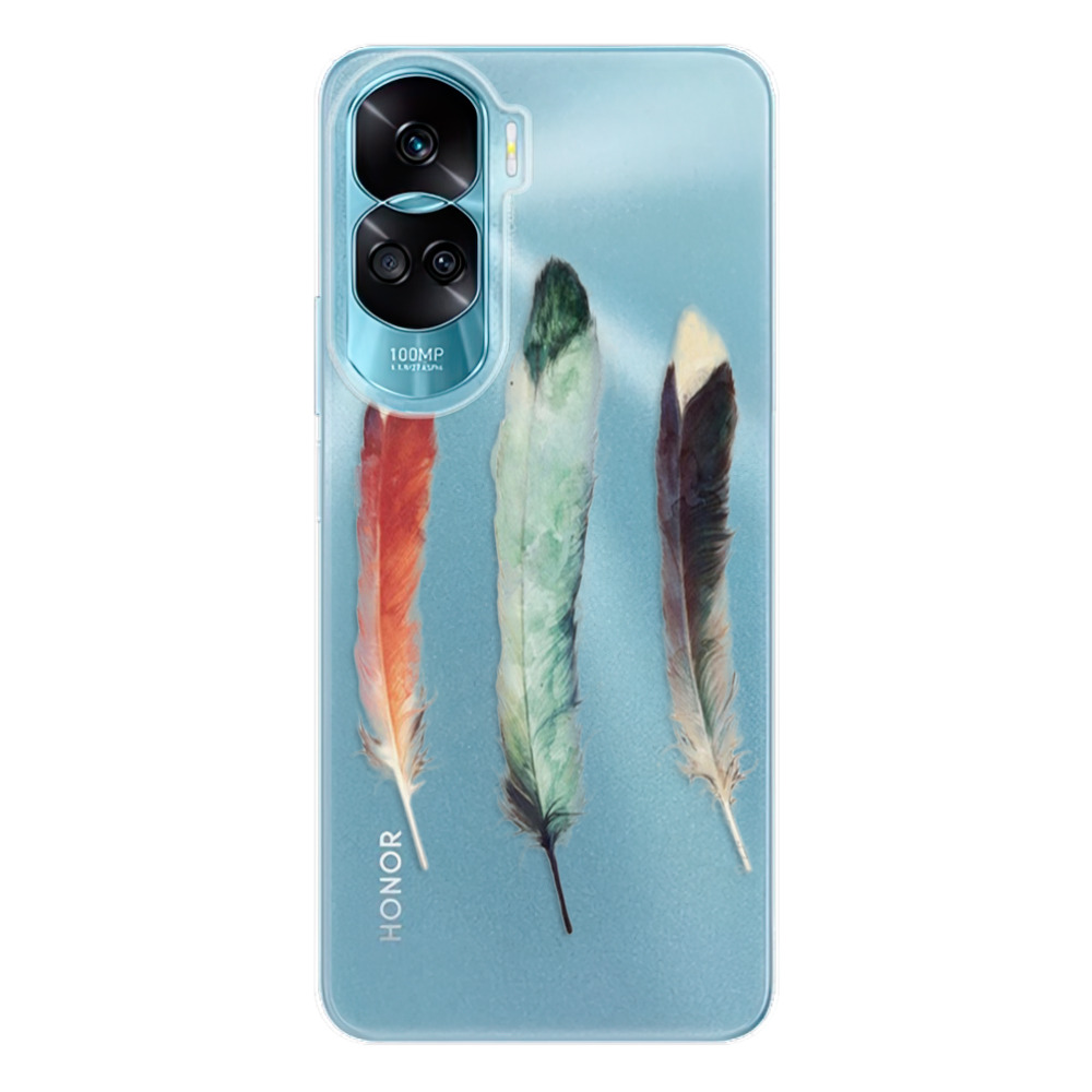 Odolné silikónové puzdro iSaprio - Three Feathers - Honor 90 Lite 5G