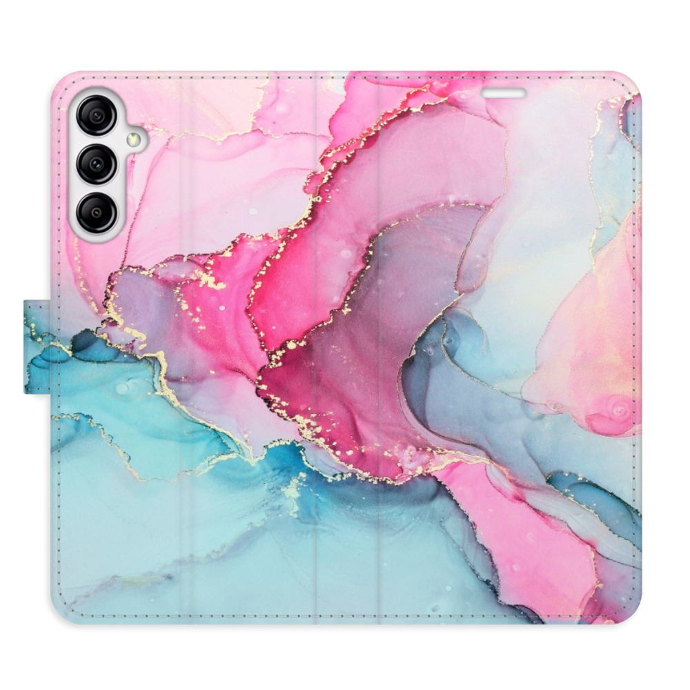 Flipové puzdro iSaprio - PinkBlue Marble - Samsung Galaxy A14 / A14 5G