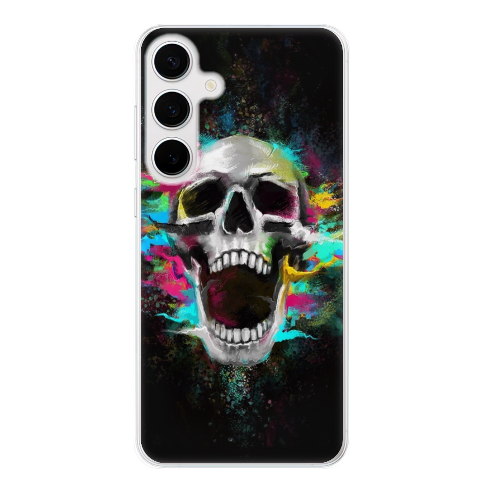 Odolné silikónové puzdro iSaprio - Skull in Colors - Samsung Galaxy S24+