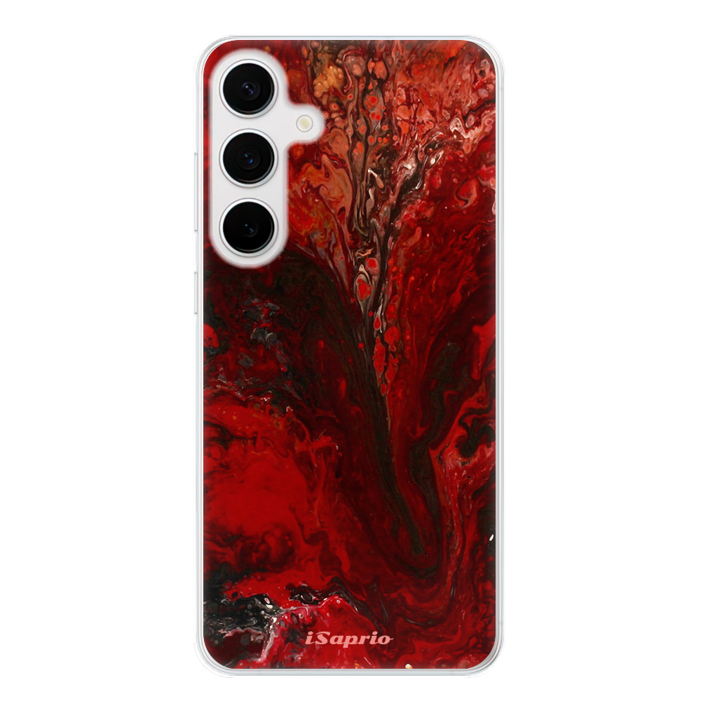 Odolné silikónové puzdro iSaprio - RedMarble 17 - Samsung Galaxy S24+