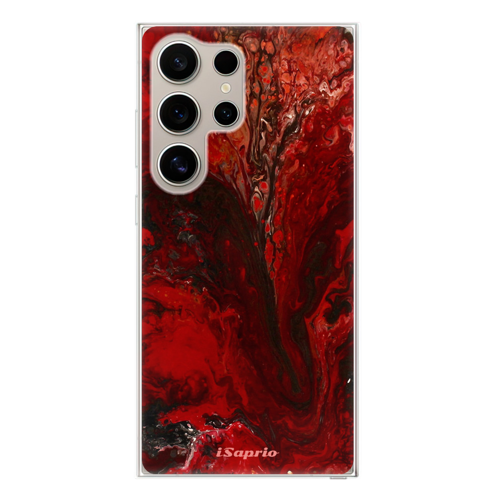 Odolné silikónové puzdro iSaprio - RedMarble 17 - Samsung Galaxy S24 Ultra