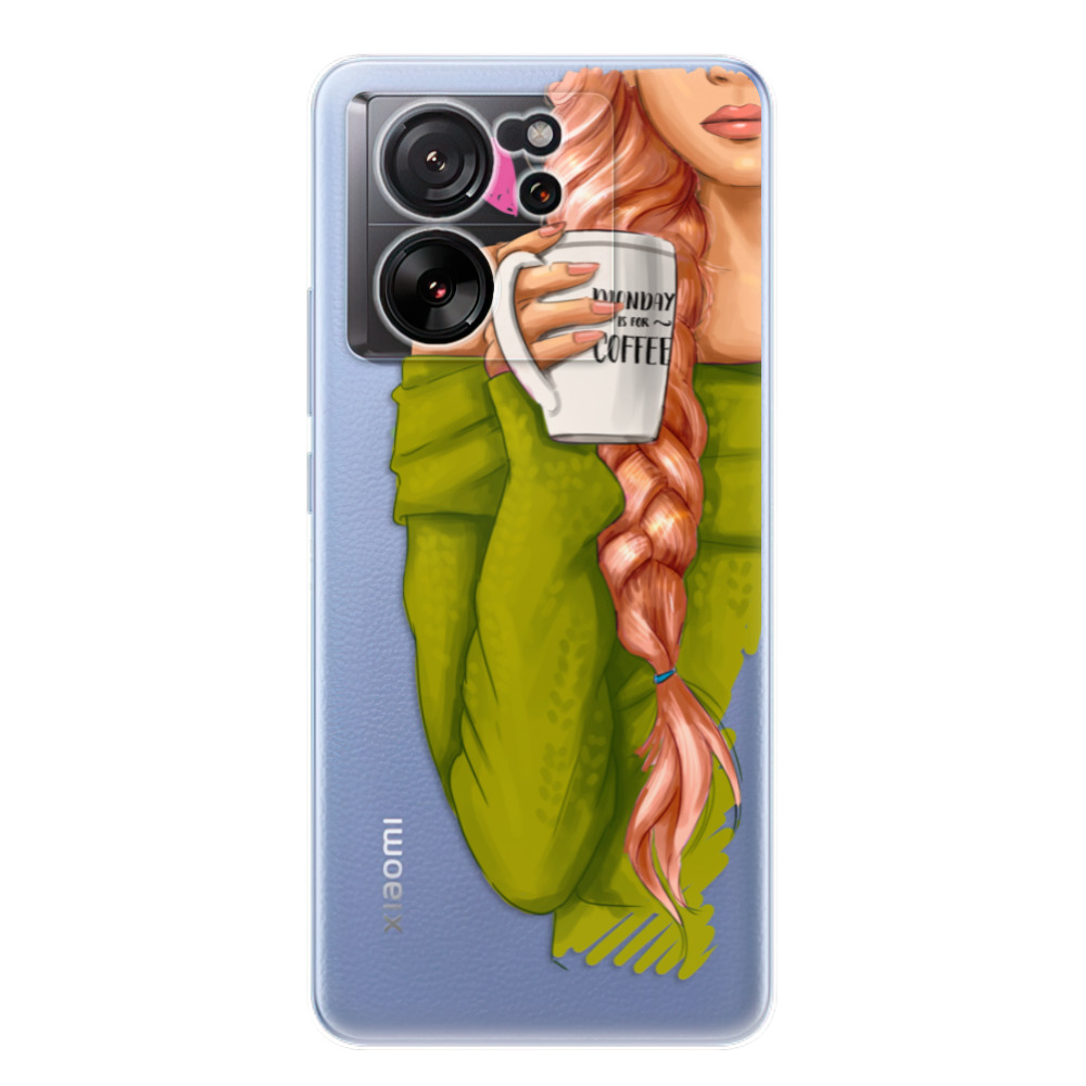 Odolné silikónové puzdro iSaprio - My Coffe and Redhead Girl - Xiaomi 13T / 13T Pro