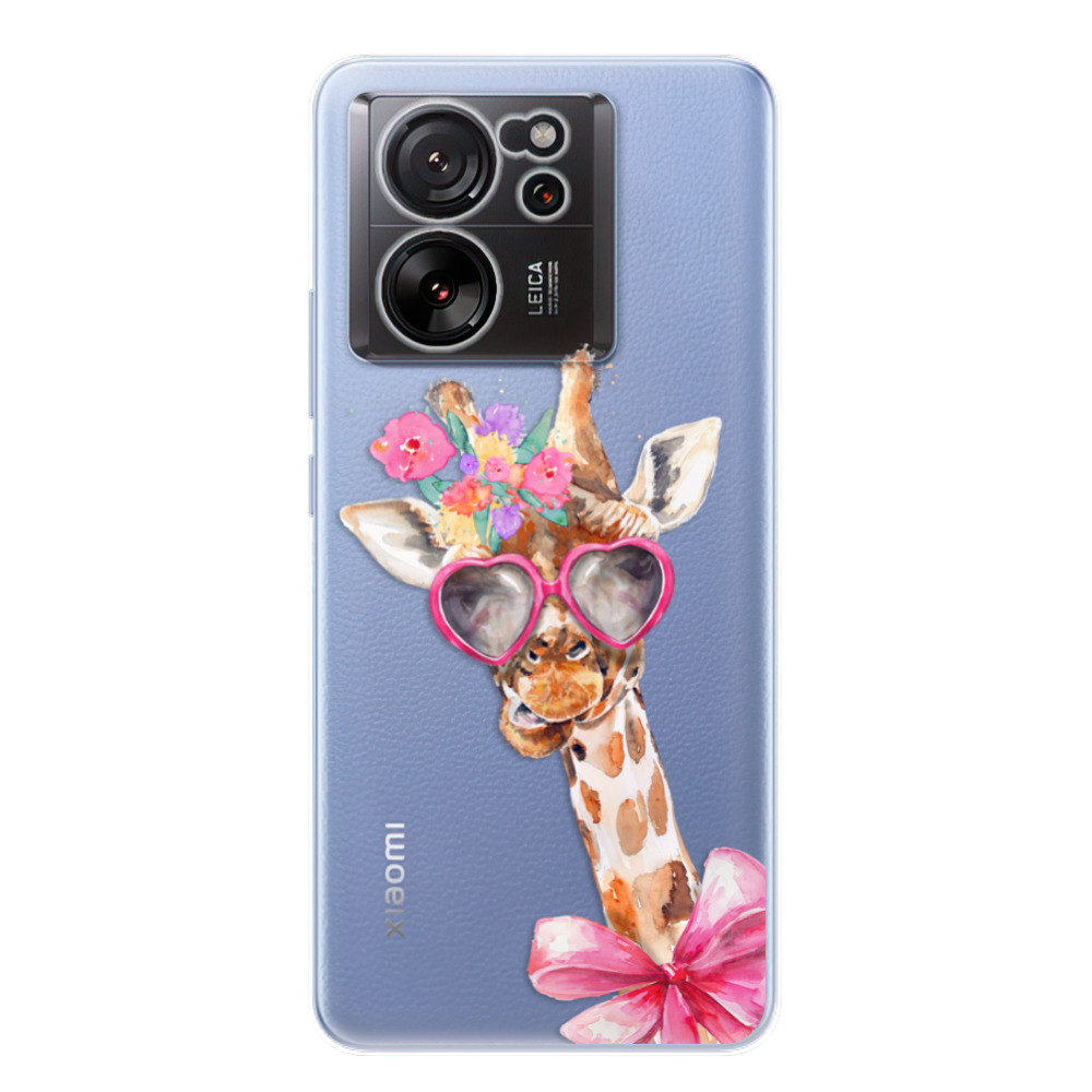 Odolné silikónové puzdro iSaprio - Lady Giraffe - Xiaomi 13T / 13T Pro