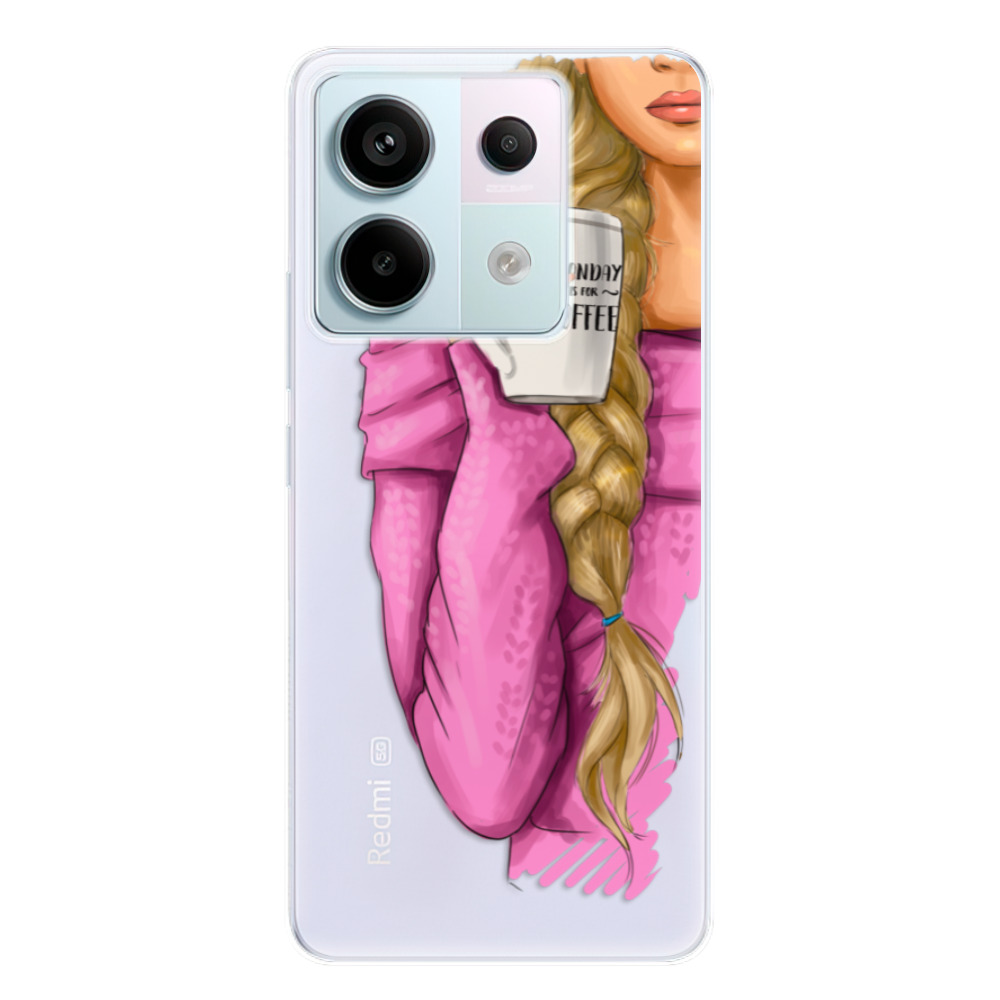 Odolné silikónové puzdro iSaprio - My Coffe and Blond Girl - Xiaomi Redmi Note 13 Pro 5G / Poco X6 5G