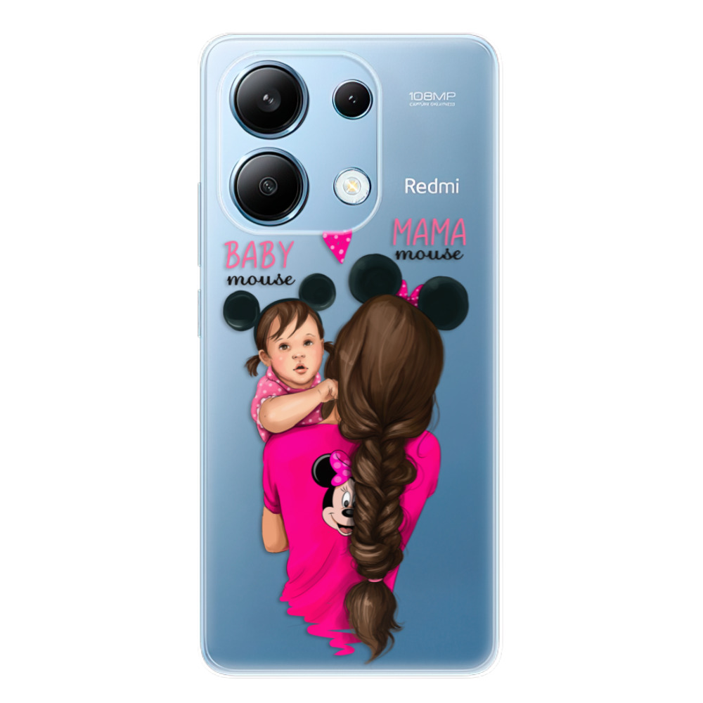 Odolné silikónové puzdro iSaprio - Mama Mouse Brunette and Girl - Xiaomi Redmi Note 13