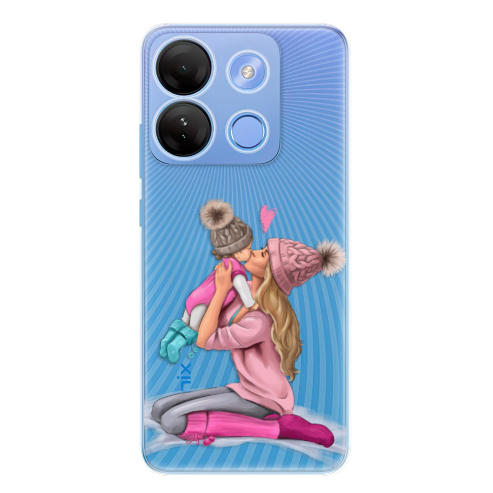 Odolné silikónové puzdro iSaprio - Kissing Mom - Blond and Girl - Infinix Smart 7