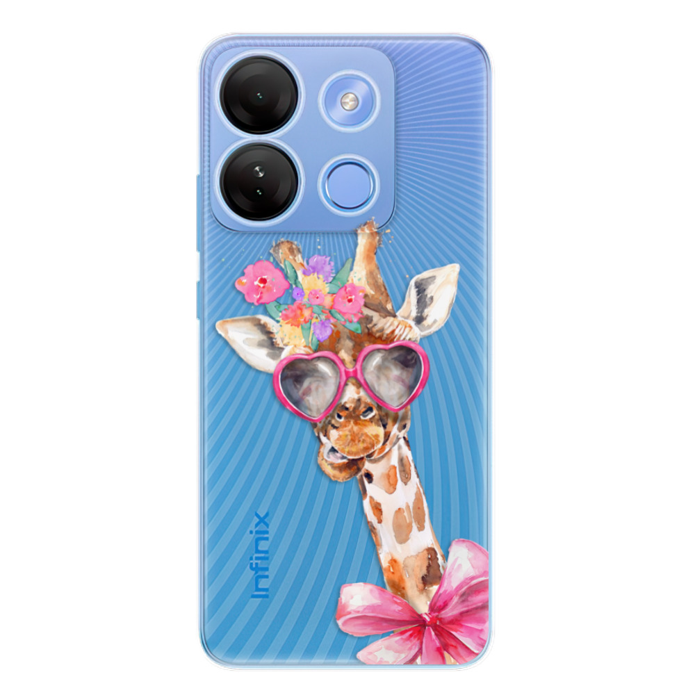 Odolné silikónové puzdro iSaprio - Lady Giraffe - Infinix Smart 7