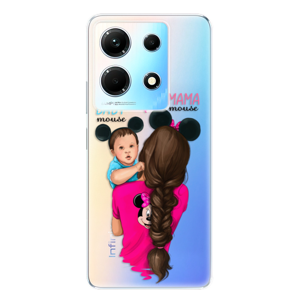 Odolné silikónové puzdro iSaprio - Mama Mouse Brunette and Boy - Infinix Note 30