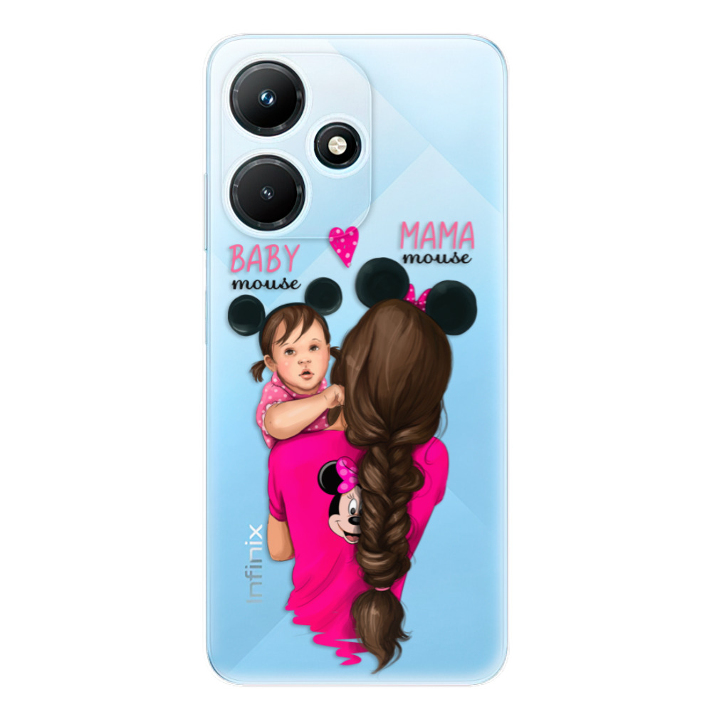 Odolné silikónové puzdro iSaprio - Mama Mouse Brunette and Girl - Infinix Hot 30i