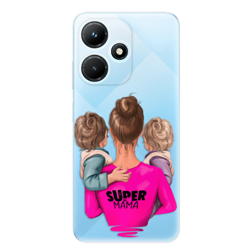 Odolné silikónové puzdro iSaprio - Super Mama - Two Boys - Infinix Hot 30i