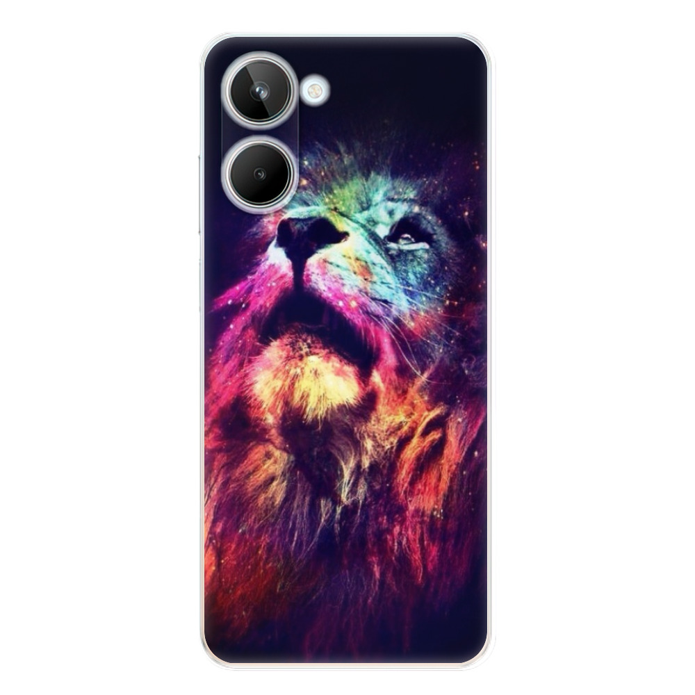 Odolné silikónové puzdro iSaprio - Lion in Colors - Realme 10
