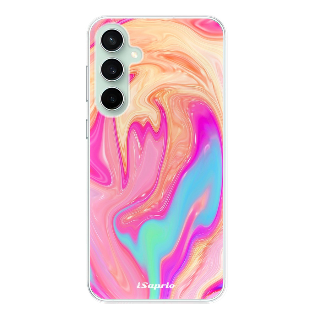 Odolné silikónové puzdro iSaprio - Orange Liquid - Samsung Galaxy S23 FE