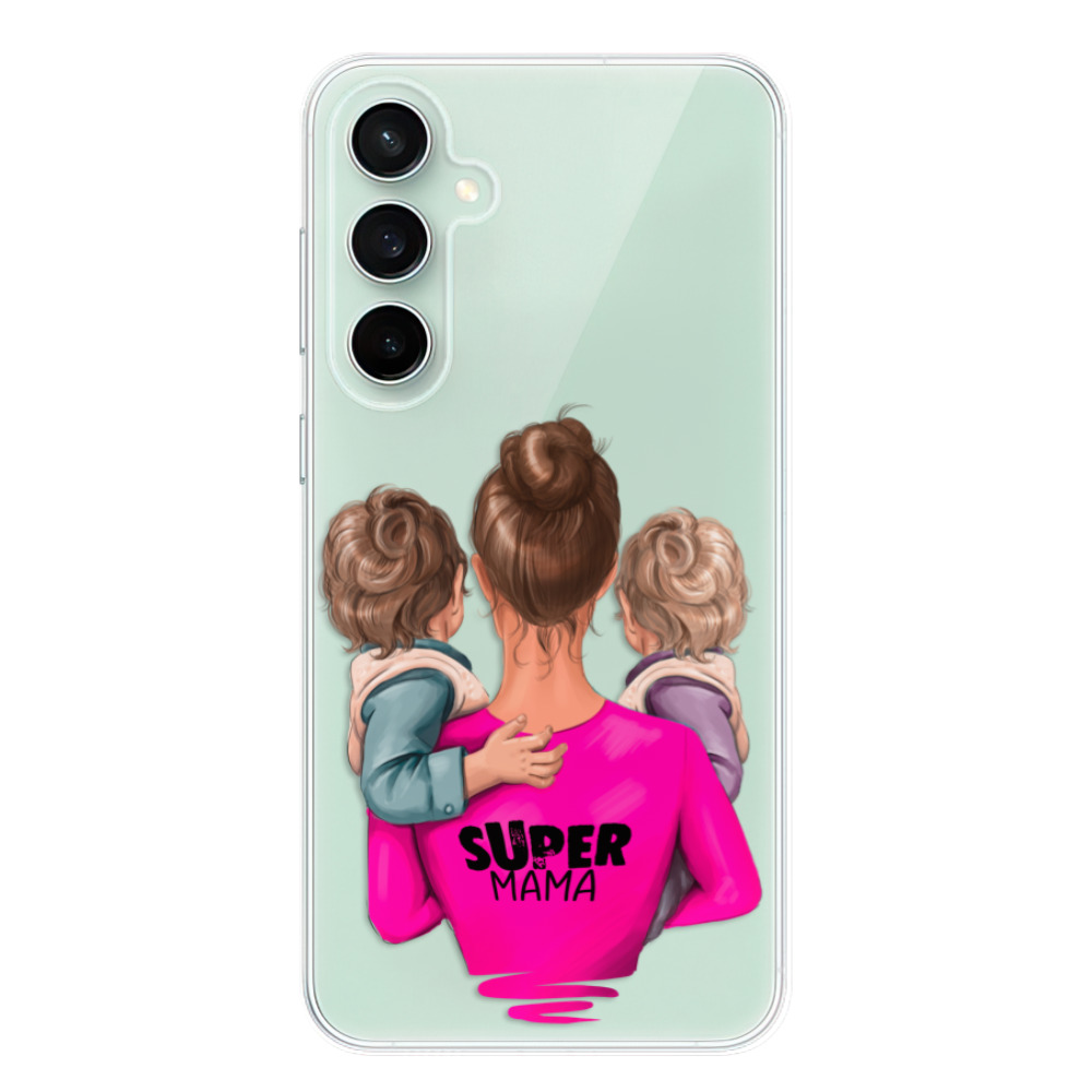 Odolné silikónové puzdro iSaprio - Super Mama - Two Boys - Samsung Galaxy S23 FE