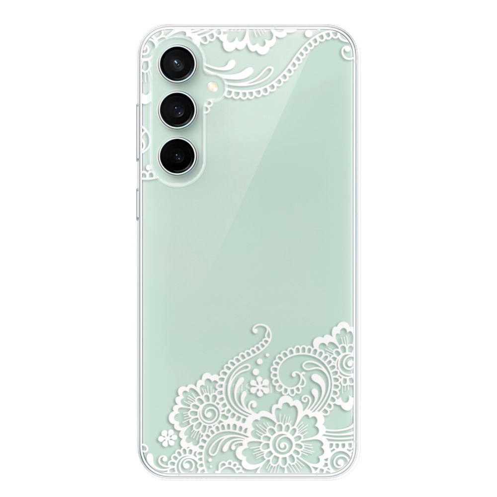 Odolné silikónové puzdro iSaprio - White Lace 02 - Samsung Galaxy S23 FE