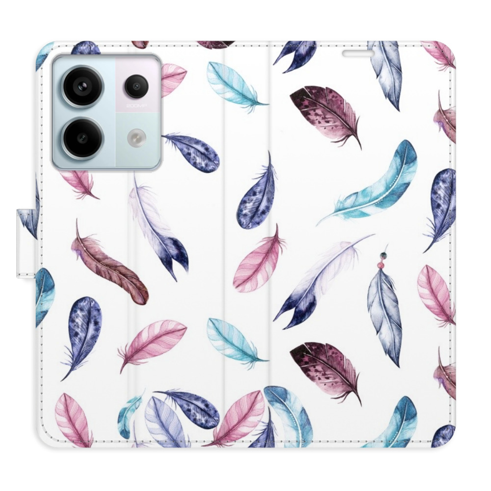 Flipové puzdro iSaprio - Colorful Feathers - Xiaomi Redmi Note 13 Pro 5G / Poco X6 5G
