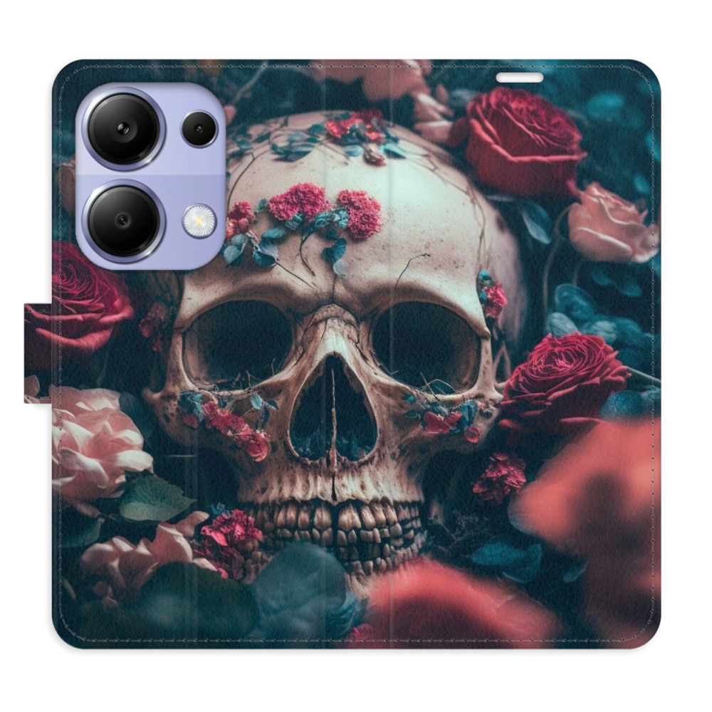 Flipové puzdro iSaprio - Skull in Roses 02 - Xiaomi Redmi Note 13 Pro