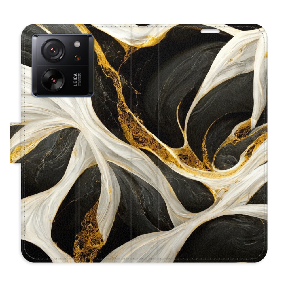 Flipové puzdro iSaprio - BlackGold Marble - Xiaomi 13T / 13T Pro