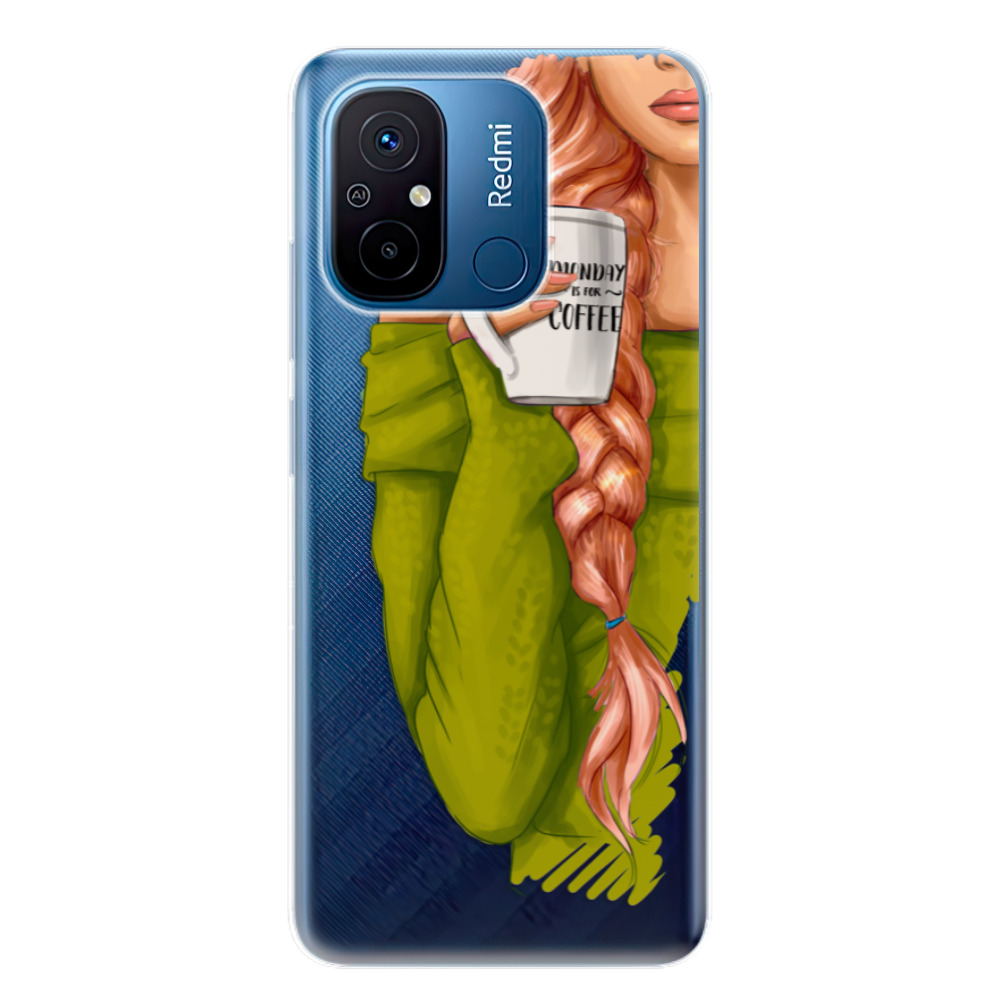Odolné silikónové puzdro iSaprio - My Coffe and Redhead Girl - Xiaomi Redmi 12C