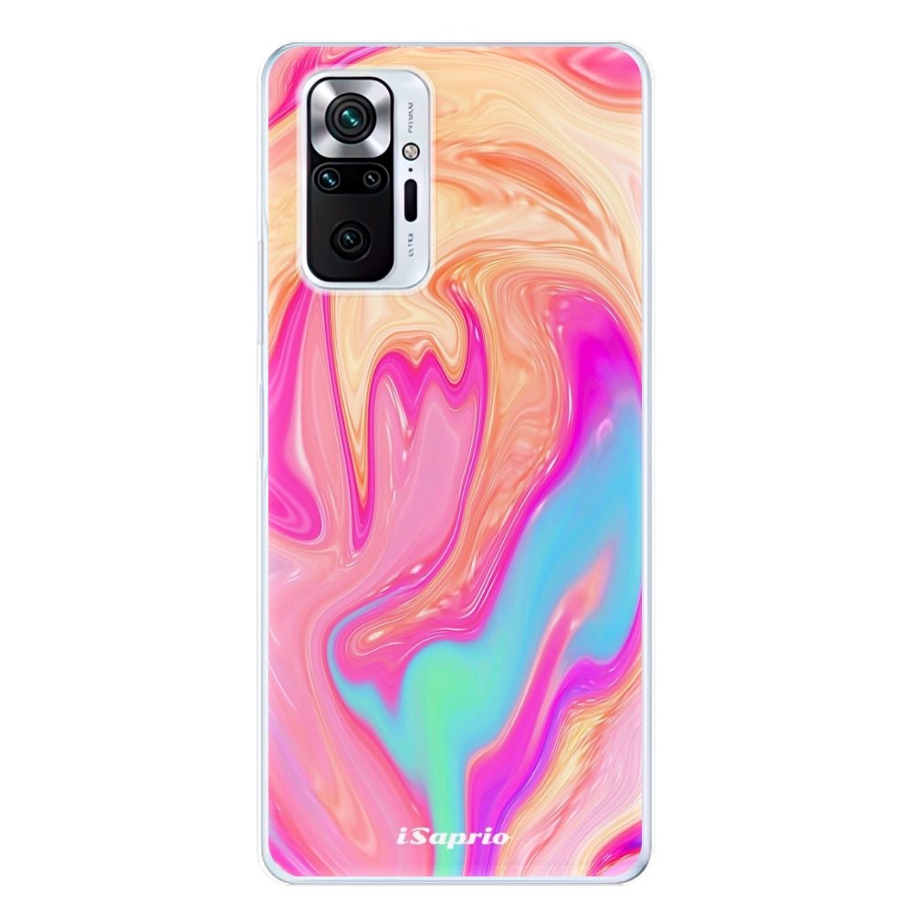Odolné silikónové puzdro iSaprio - Orange Liquid - Xiaomi Redmi Note 10 Pro