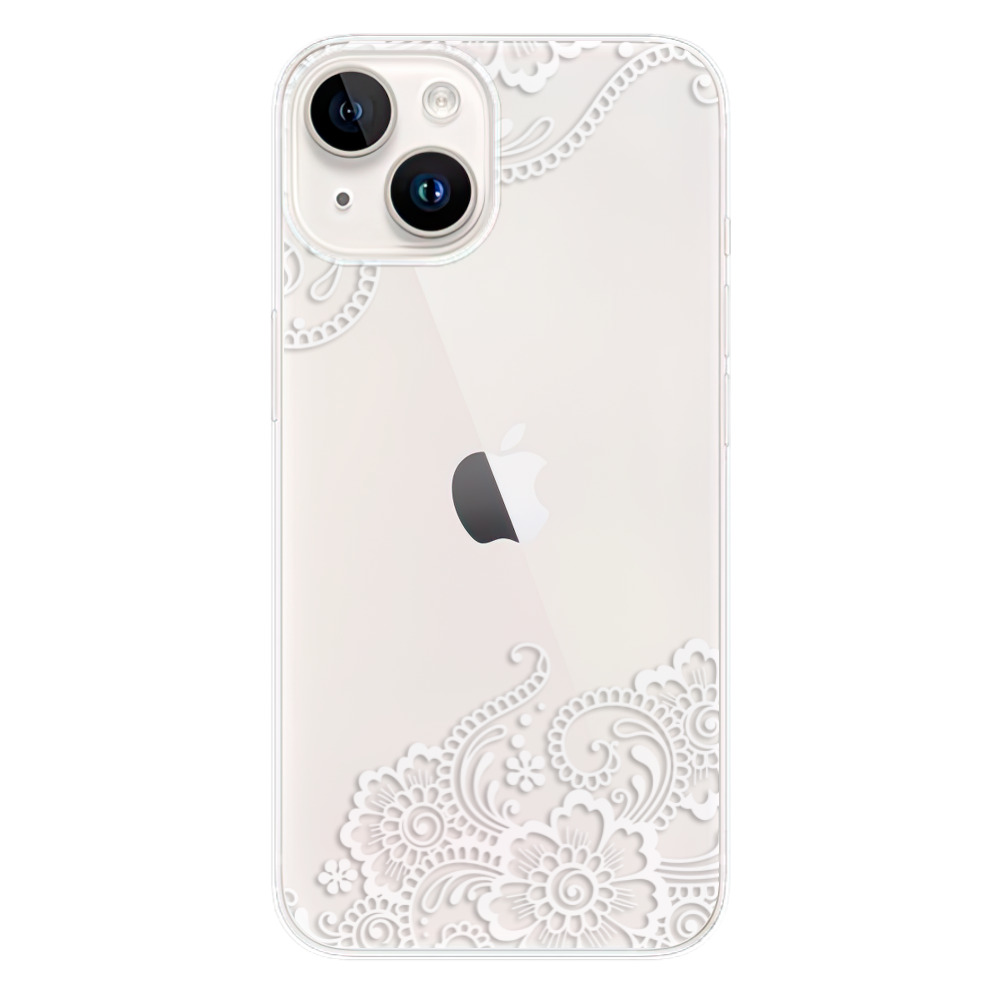 Odolné silikónové puzdro iSaprio - White Lace 02 - iPhone 15