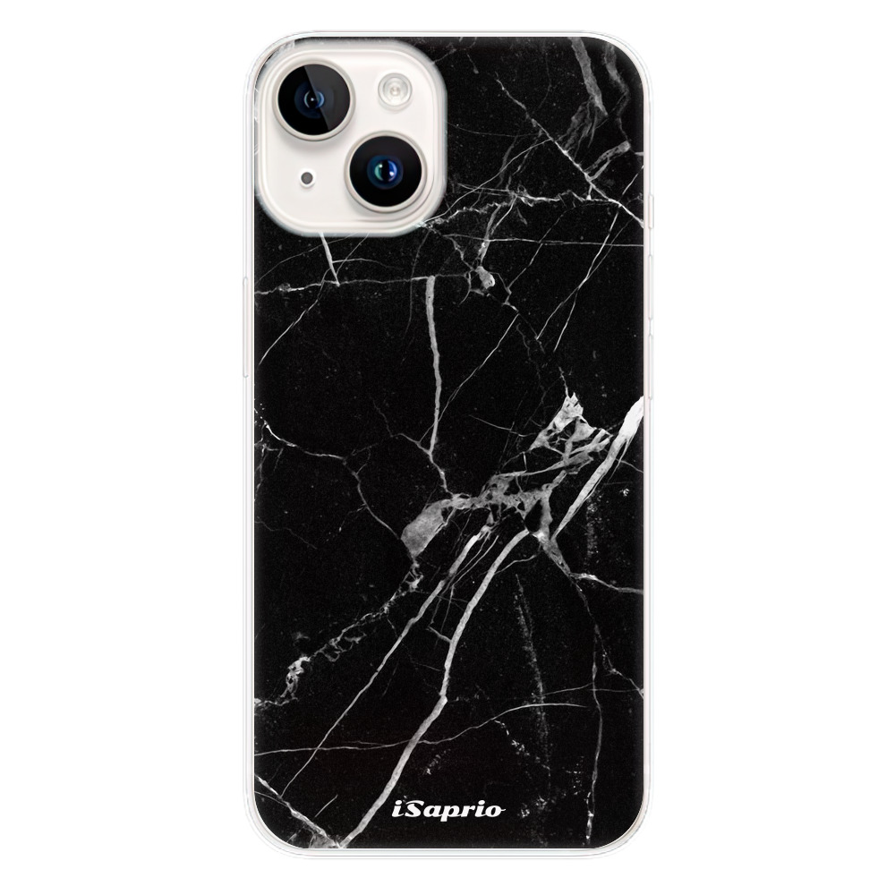 Odolné silikónové puzdro iSaprio - Black Marble 18 - iPhone 15