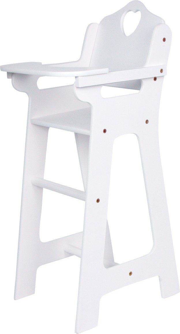 Dřevěná židlička pro panenky DOLL bílá