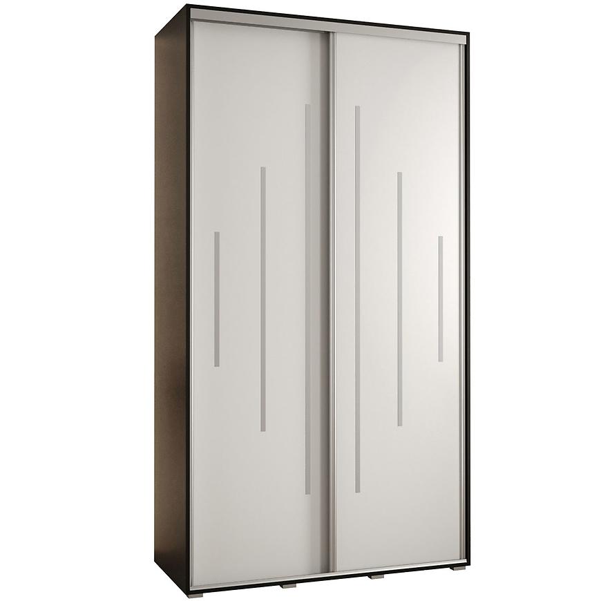 Skriňa 45 Canaris 12 140 biela/čierna/silver