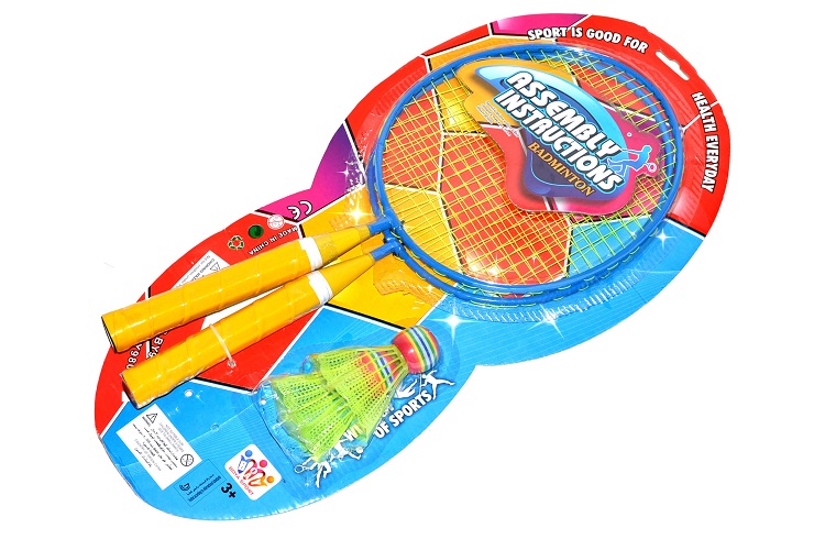 Badminton sada 2xrakety+2xkošík