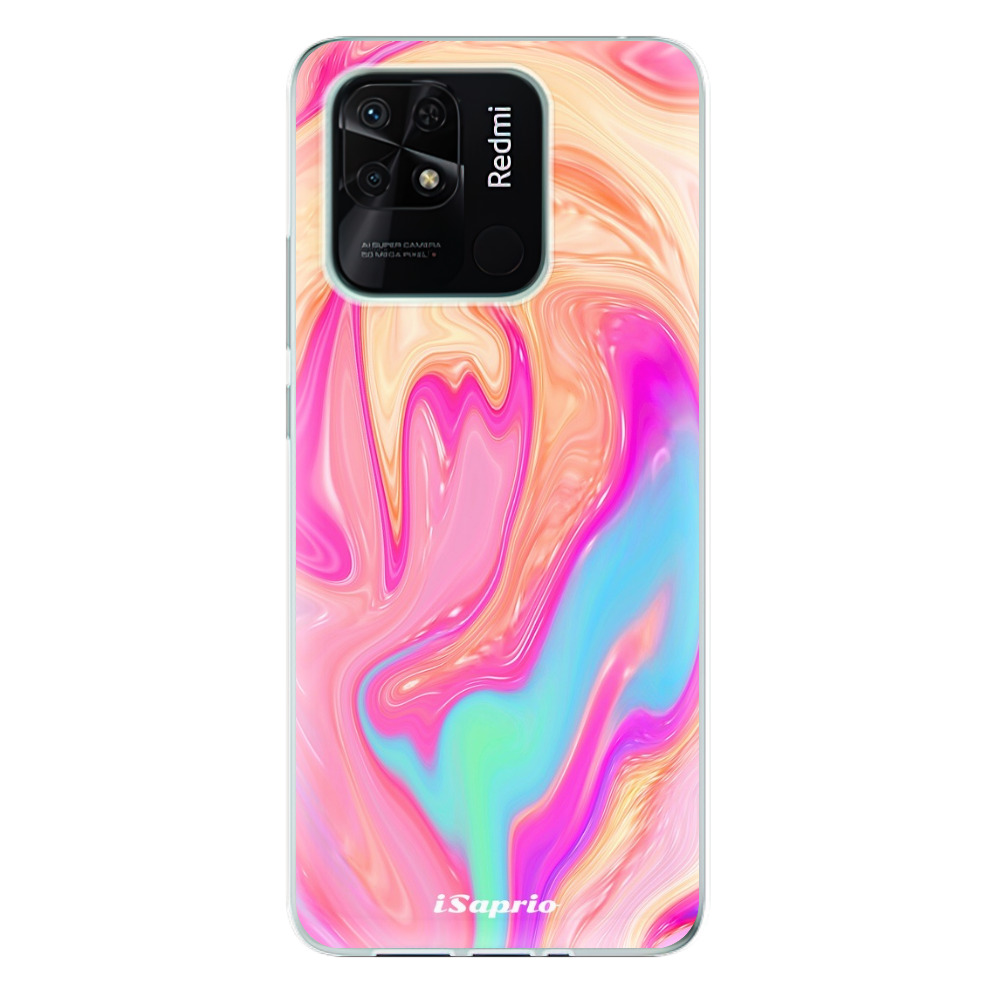 Odolné silikónové puzdro iSaprio - Orange Liquid - Xiaomi Redmi 10C