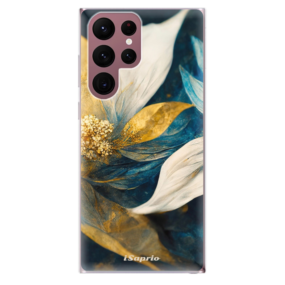 Odolné silikónové puzdro iSaprio - Gold Petals - Samsung Galaxy S22 Ultra 5G