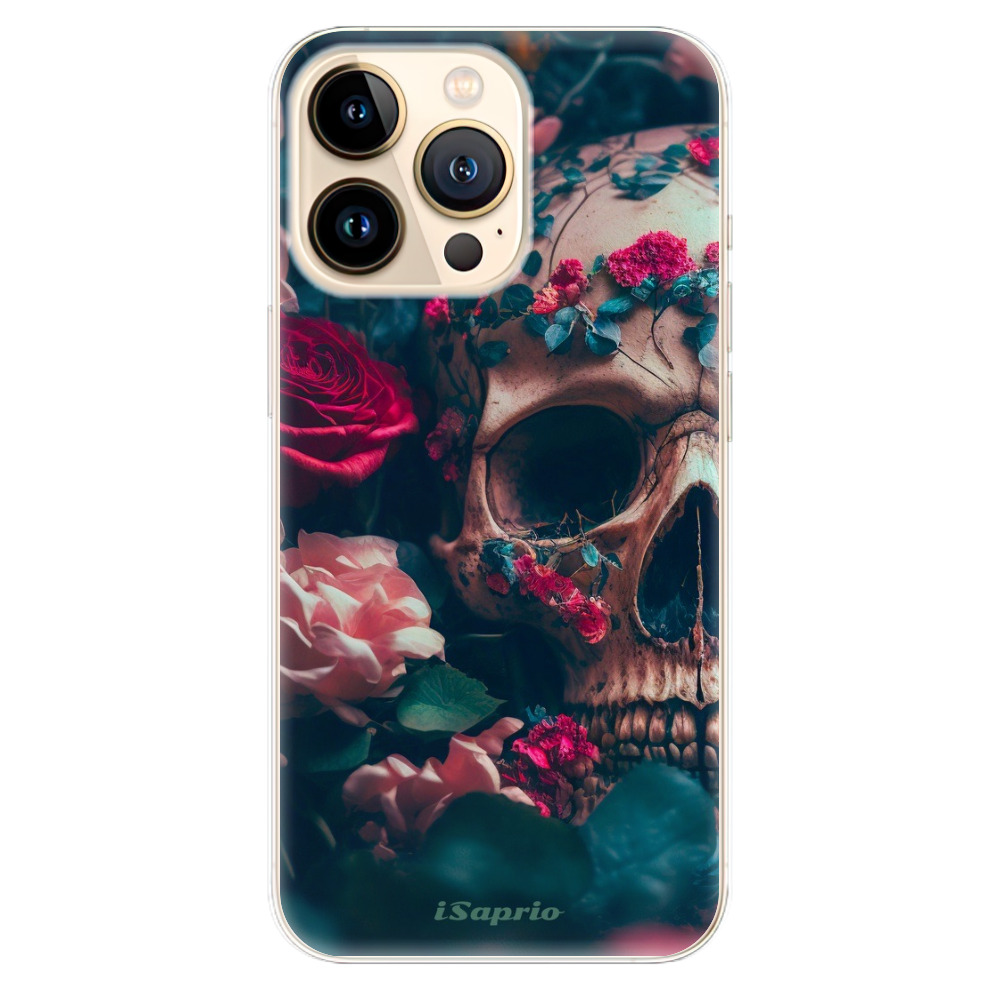 Odolné silikónové puzdro iSaprio - Skull in Roses - iPhone 13 Pro Max